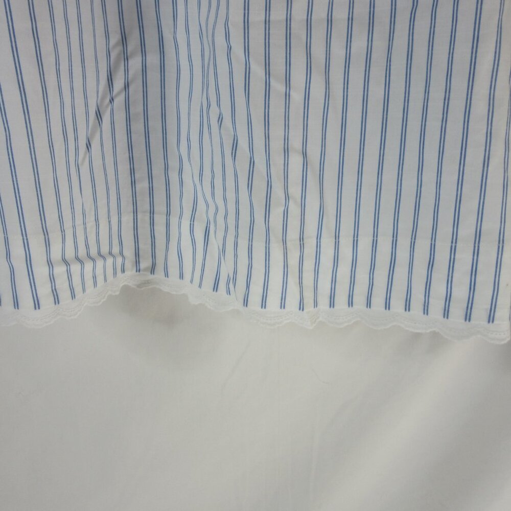 Auden Nightgown Sleep Dress Shortie Striped Cotton Blue White Size Small NWT - Picture 3 of 7